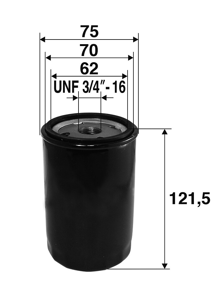VALEO Oliefilter 586030 Påskruet 123mm UNF 3/4 -16 for FORD LAND ROVER CHRYSLER JEEP MAZDA FORD USA