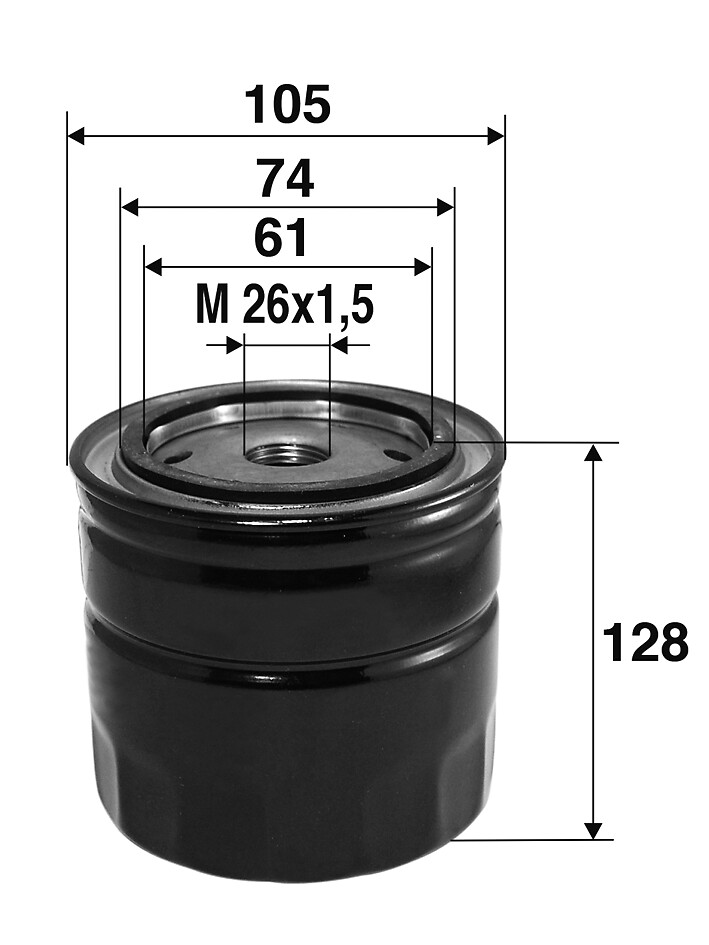 VALEO Oliefilter 586032 Påskruet 127mm M26x1.5 for TOYOTA HYUNDAI GALLOPER MAZDA PROTON MITSUBISHI KIA AMC