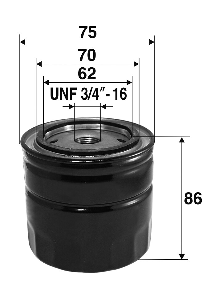 VALEO Oliefilter 586039 Påskruet 85mm UNF 3/4 -16 for FORD JEEP SAAB MERCEDES-BENZ VOLVO AUTOBIANCHI LANCIA SKODA SUZUKI MAZDA PEUGEOT RENAULT ROVER