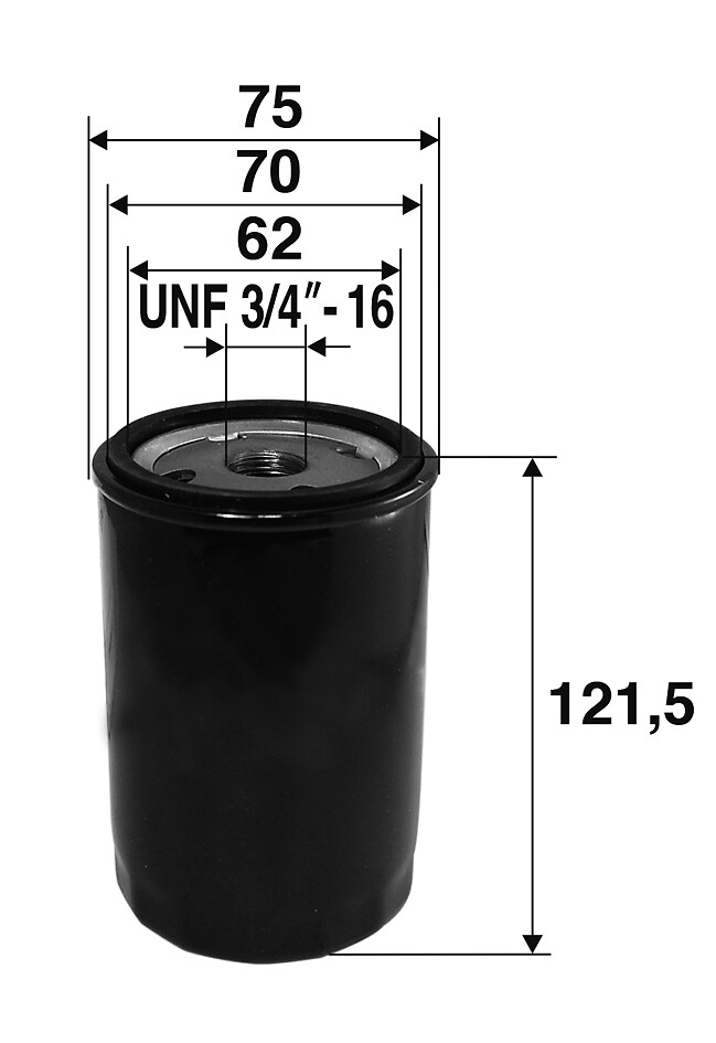 VALEO Oliefilter 586052 Påskruet 123mm UNF 3/4 -16 for OPEL CHRYSLER FIAT ALFA ROMEO VAUXHALL JEEP VM