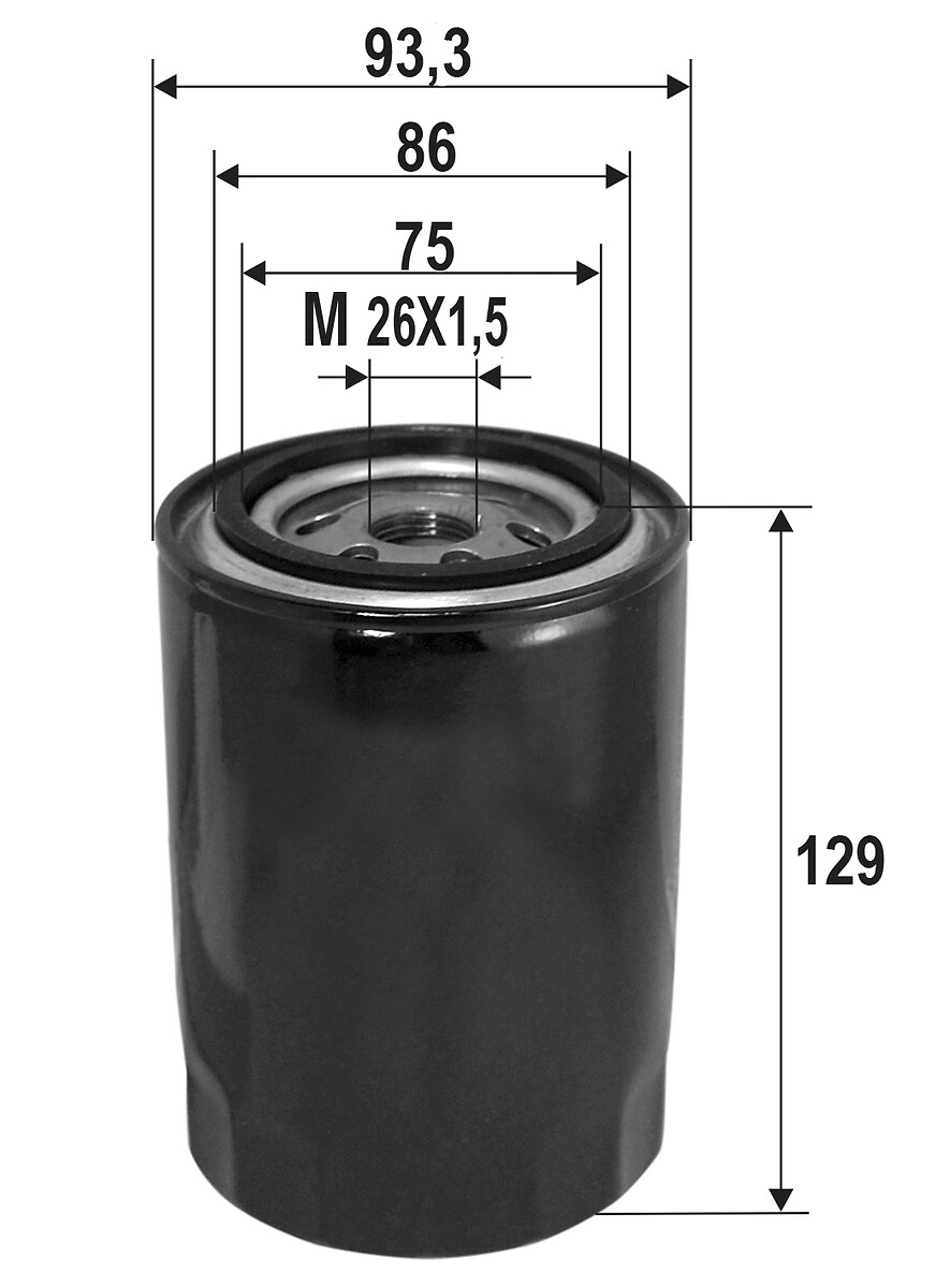 VALEO Oliefilter 586076 Påskruet 129mm M26x1.5 for OPEL VAUXHALL ISUZU MAZDA MITSUBISHI SUZUKI