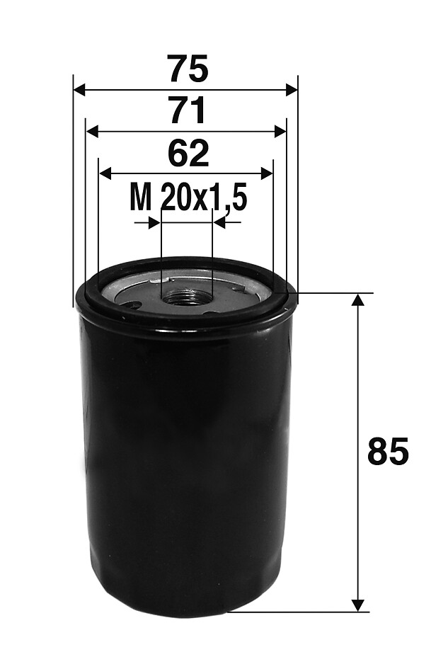 VALEO Oliefilter 586079 Påskruet 94mm M20x1.5 for FORD MITSUBISHI SMART