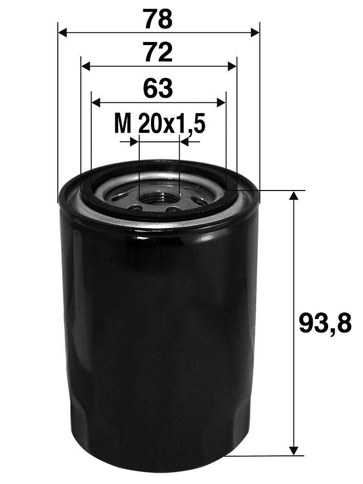 VALEO Oliefilter 586080 Påskruet 94mm M20x1.5 for FORD