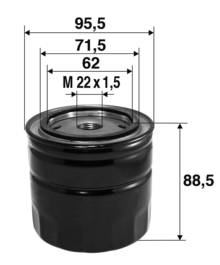 VALEO Oliefilter 586097 Påskruet 98mm M22x1.5 for FORD JEEP FORD USA MAZDA ROVER AC LAND ROVER