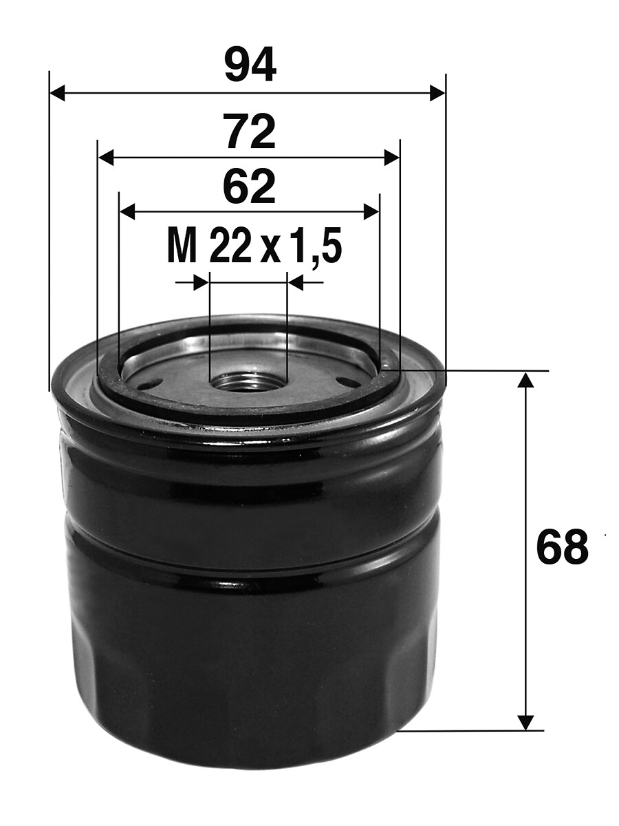 VALEO Oliefilter 586098 Påskruet 78mm M22x1.5 for IVECO FIAT