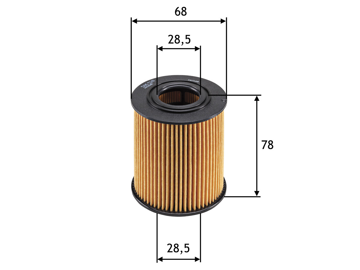 VALEO Oliefilter 586528 Filterindsats height_mm_209|Højde [mm]|79 outer_diameter_mm_497|Yderdiameter [mm]|68 inner_diameter_1_mm_995|Inder diameter 1