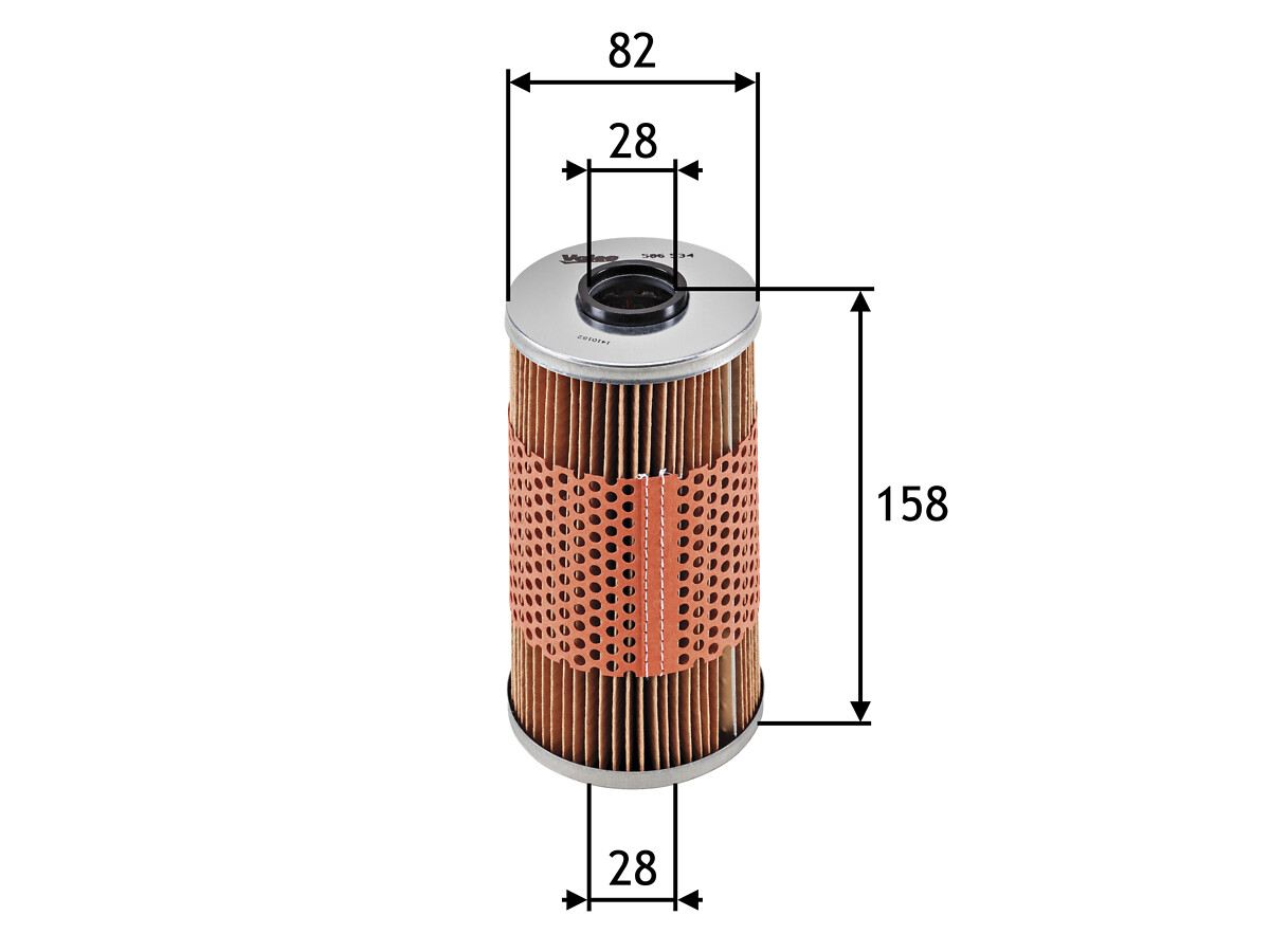 VALEO Oliefilter 586534 Filterindsats height_mm_209|Højde [mm]|158 outer_diameter_mm_497|Yderdiameter [mm]|88 inner_diameter_1_mm_995|Inder diameter 1
