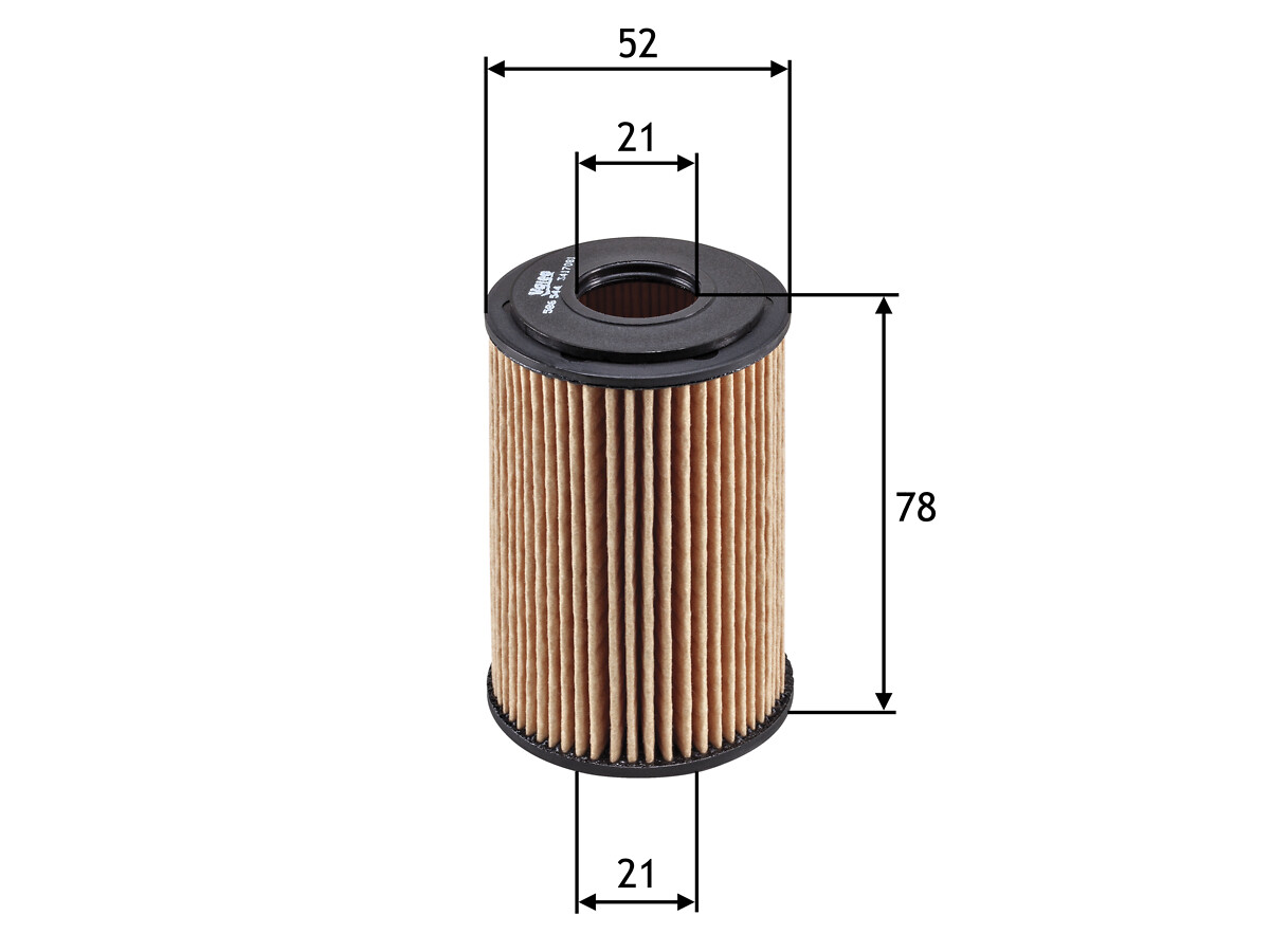 VALEO Oliefilter 586544 Filterindsats height_mm_209|Højde [mm]|78 outer_diameter_mm_497|Yderdiameter [mm]|52 inner_diameter_1_mm_995|Inder diameter 1