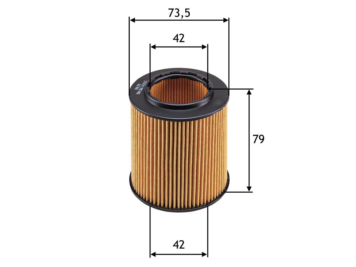 VALEO Oliefilter 586566 Filterindsats height_mm_209|Højde [mm]|79 outer_diameter_mm_497|Yderdiameter [mm]|74 inner_diameter_mm_496|Indvendig diameter