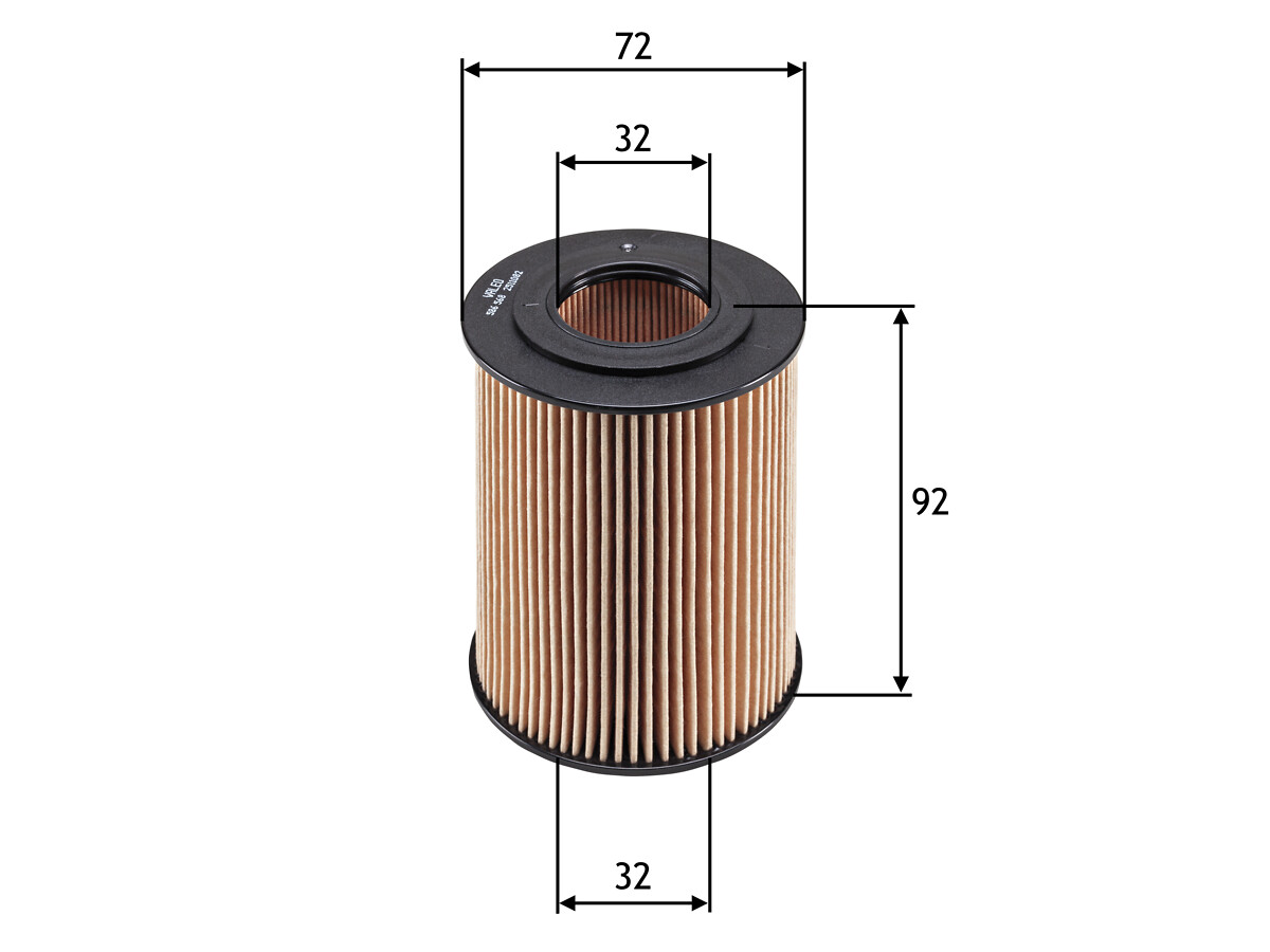 VALEO Oliefilter 586568 Filterindsats height_mm_209|Højde [mm]|92 outer_diameter_mm_497|Yderdiameter [mm]|72 inner_diameter_mm_496|Indvendig diameter