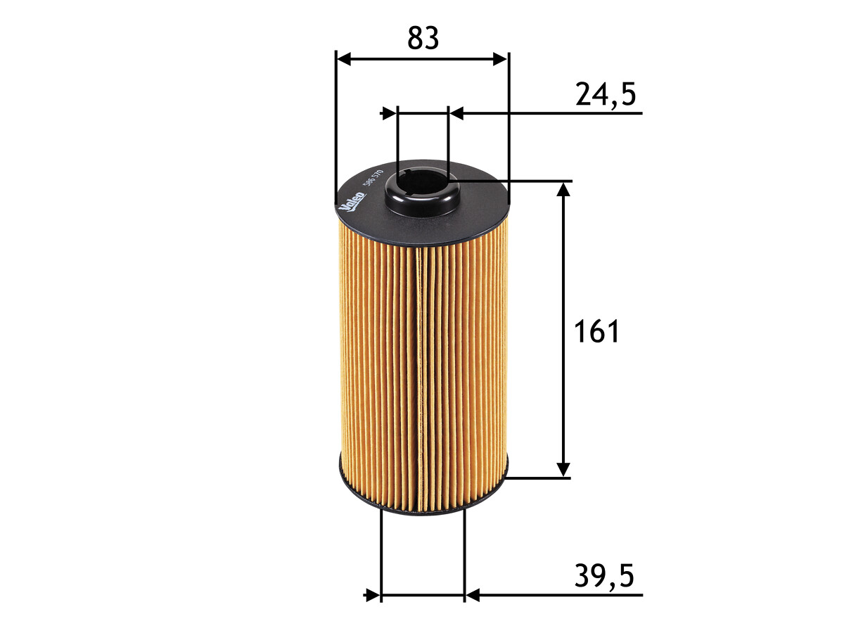 VALEO Oliefilter 586570 Filterindsats height_mm_209|Højde [mm]|160 outer_diameter_mm_497|Yderdiameter [mm]|80 outer_diameter_1_mm_978|Yderdiameter 1 [