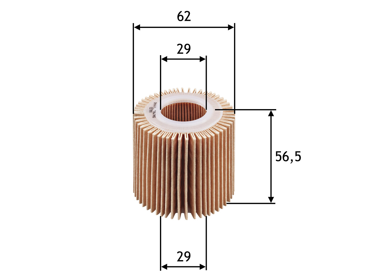 VALEO Oliefilter 586581 Filterindsats height_mm_209|Højde [mm]|57 outer_diameter_mm_497|Yderdiameter [mm]|60 inner_diameter_mm_496|Indvendig diameter