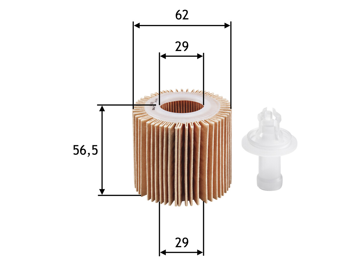 VALEO Oliefilter 586583 Filterindsats height_mm_209|Højde [mm]|57 outer_diameter_mm_497|Yderdiameter [mm]|60 inner_diameter_mm_496|Indvendig diameter