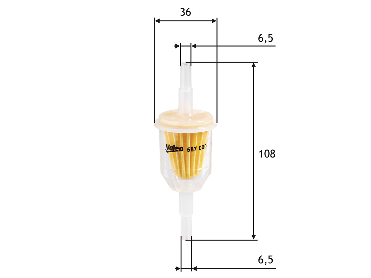 VALEO Brændstof-filter 587000 Lednings 108mm for SAAB TALBOT LIGIER PEUGEOT VOLVO OPEL BMW LANCIA FIAT FORD CITROËN RENAULT TRUCKS ALFA ROMEO AUTOBIA