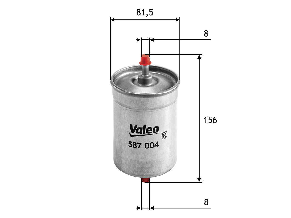 VALEO Brændstof-filter 587004 Lednings 165mm for PEUGEOT CITROËN BMW ALPINA FORD LANCIA FIAT ALFA ROMEO MERCEDES-BENZ ZASTAVA RENAULT VW HONDA LAND R