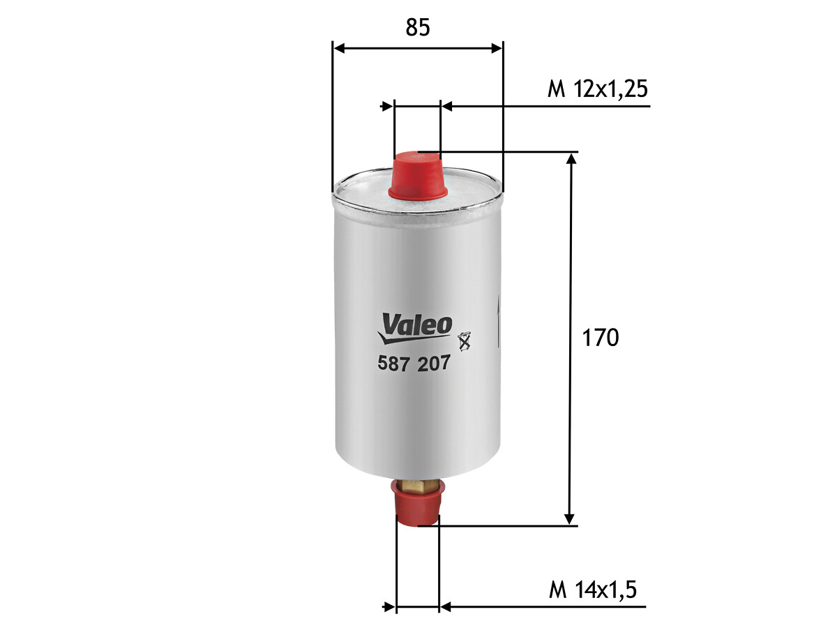VALEO Brændstof-filter 587207 Påskruet 170mm for VW