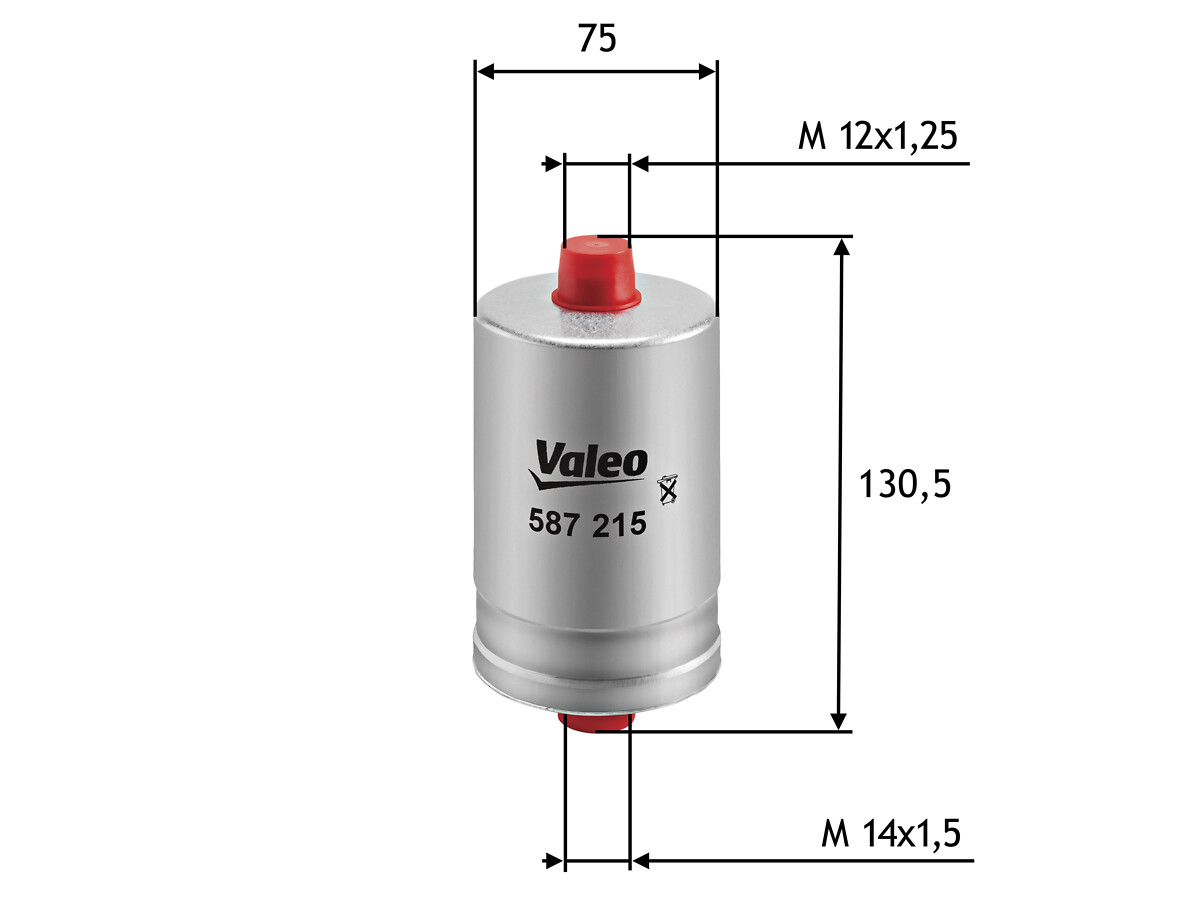 VALEO Brændstof-filter 587215 Påskruet 131mm for PEUGEOT VOLVO FIAT LANCIA SAAB ALFA ROMEO VW AUDI JAGUAR