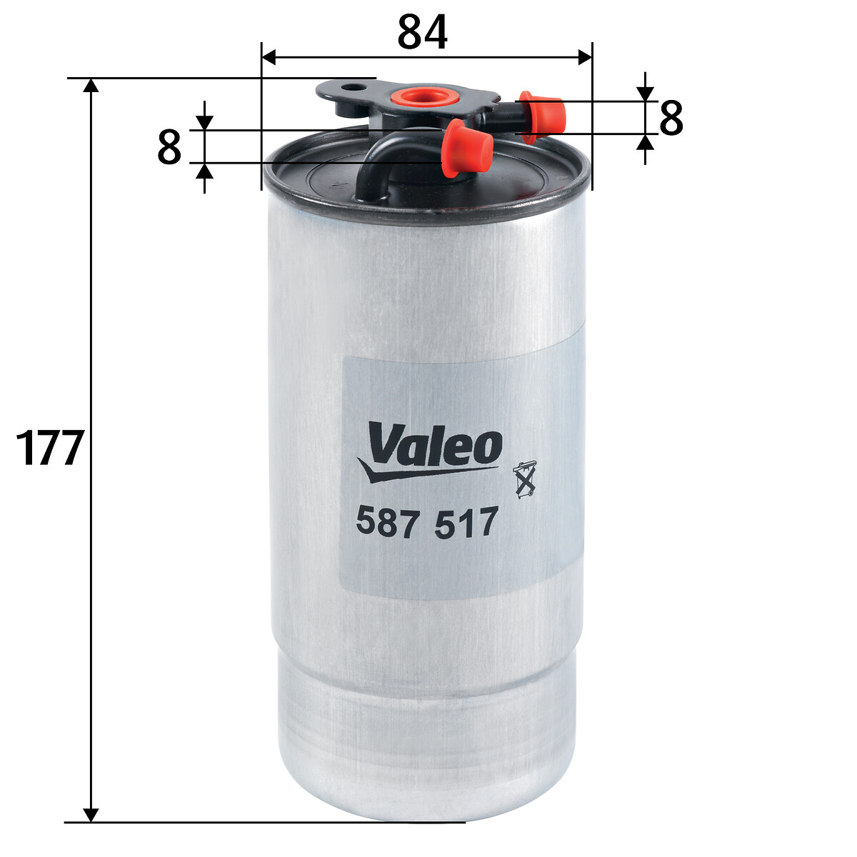 VALEO Brændstof-filter 587517 Lednings 177mm for OPEL BMW VAUXHALL LAND ROVER