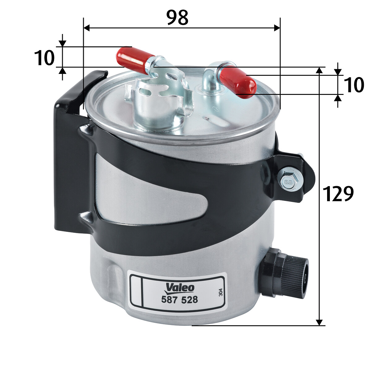 VALEO Brændstof-filter 587528 med tilslutning til vandsensor weight_kg_212|Vægt [kg]|0,592 129mm for RENAULT