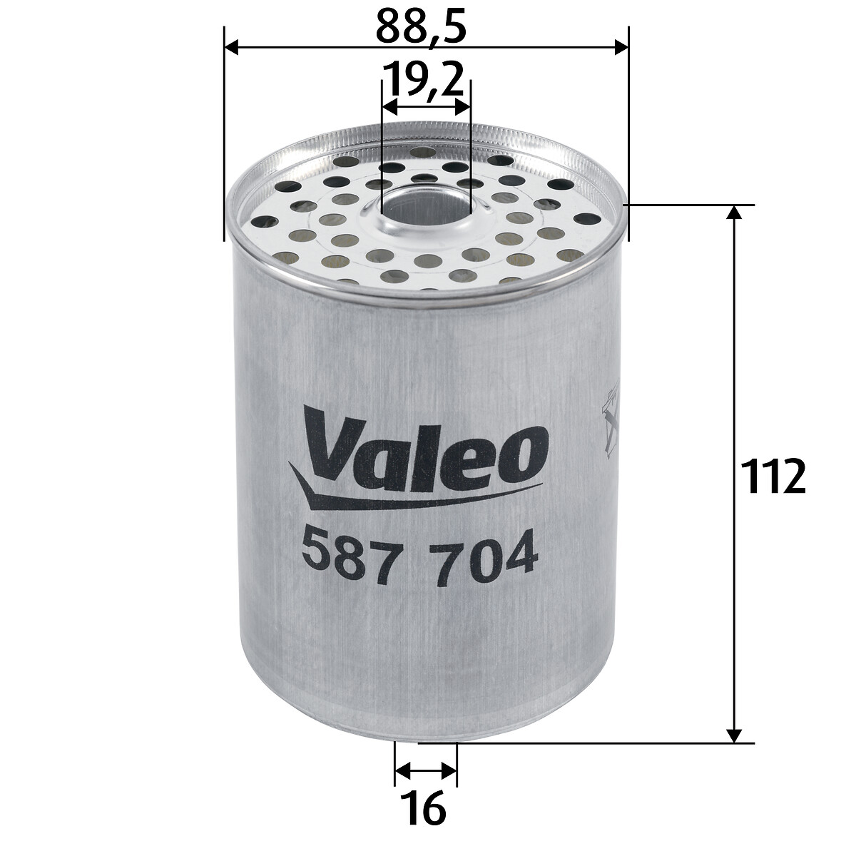 VALEO Brændstof-filter 587704 Påskruet 112mm for PEUGEOT CITROËN FORD IVECO RENAULT TRUCKS VOLVO VM FIAT BEDFORD LAMBORGHINI DAF RENAULT ROVER STEYR