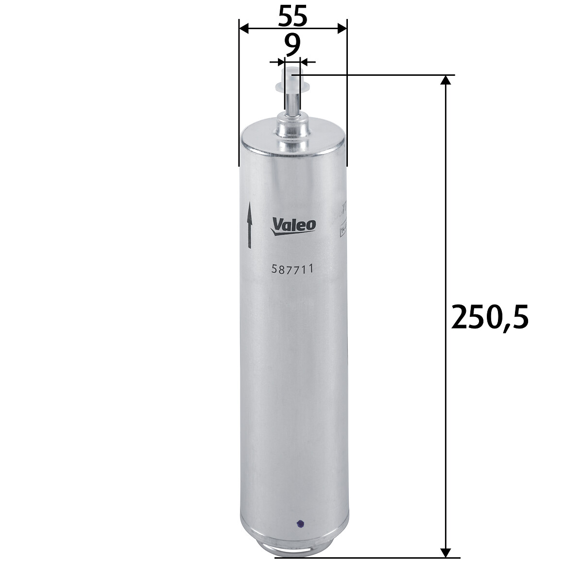 VALEO Brændstof-filter 587711 Påskruet 250mm for MINI BMW