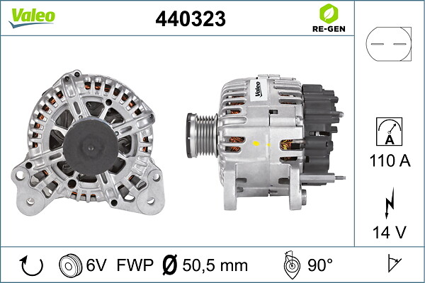 VALEO Generator 440323 for VW