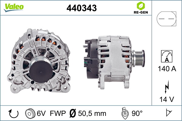 VALEO Generator 440343 for MERCEDES-BENZ VW VW (SVW)