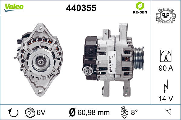 VALEO Generator 440355 for TOYOTA