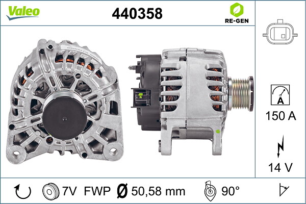 VALEO Generator 440358 for OPEL VAUXHALL DACIA