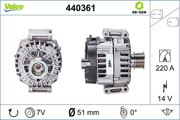 VALEO Generator 440361 for MERCEDES-BENZ