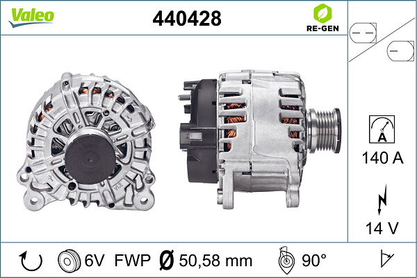 VALEO Generator 440428 for MERCEDES-BENZ VW