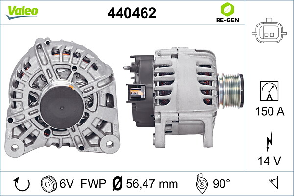 VALEO Generator 440462 for MERCEDES-BENZ DACIA