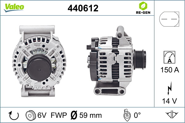 VALEO Generator 440612 for FORD FIAT PEUGEOT