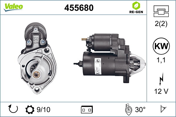 VALEO Starter 455680 for AUDI VW VW (SVW) AUDI (FAW)