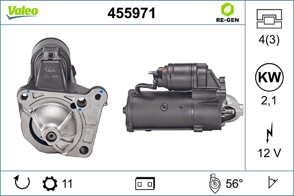 VALEO Starter 455971 for OPEL VOLVO VAUXHALL RENAULT SUZUKI