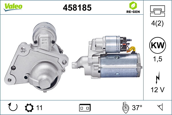 VALEO Starter 458185 for VAUXHALL CITROËN PEUGEOT DS MITSUBISHI TOYOTA