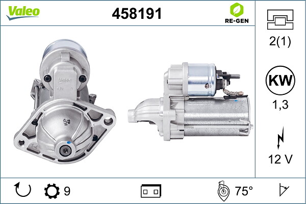 VALEO Starter 458191 for OPEL LANCIA FIAT VAUXHALL