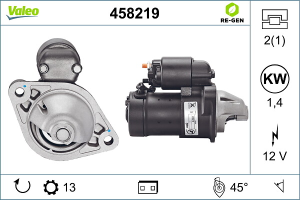 VALEO Starter 458219 for OPEL VAUXHALL CHEVROLET FORD HONDA ISUZU