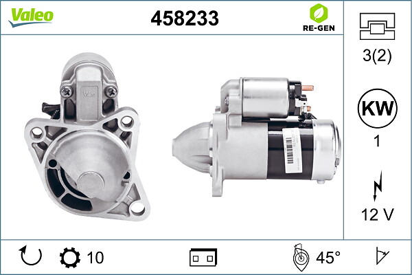 VALEO Starter 458233 for MAZDA KIA