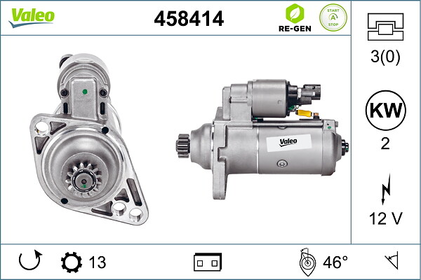 VALEO Starter 458414 for VW AUDI
