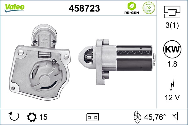 VALEO Starter 458723 for DS