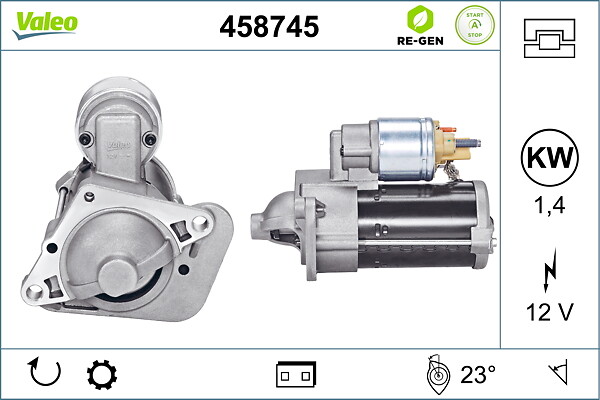 VALEO Starter 458745 for NISSAN DACIA RENAULT