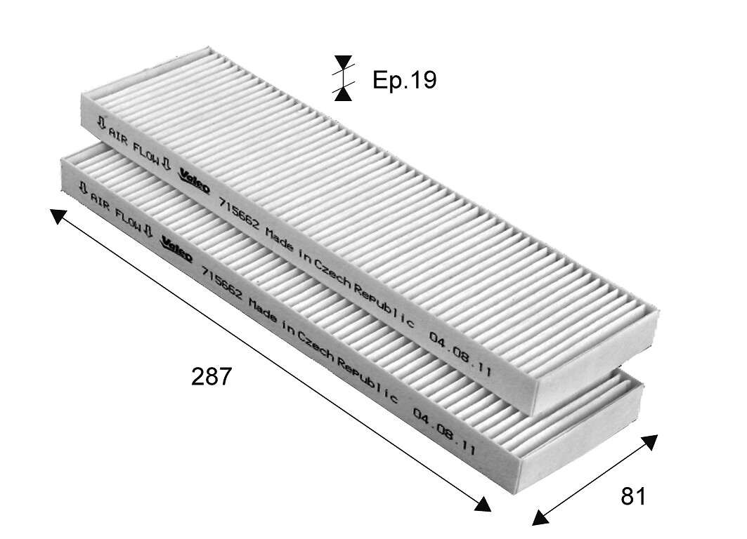 VALEO Kabineluftfilter 715662 for HYUNDAI