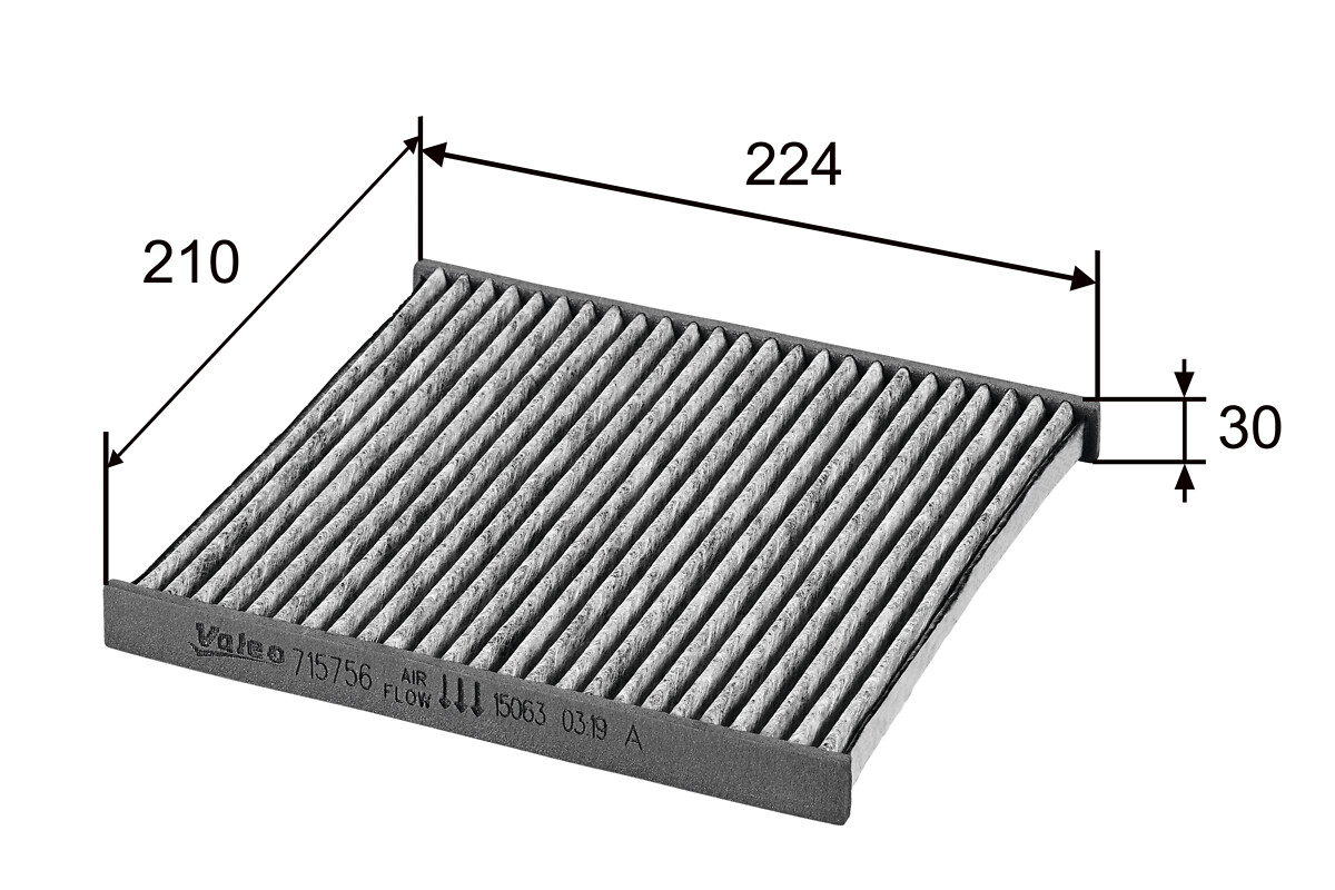 VALEO Kabineluftfilter 715756 for NISSAN