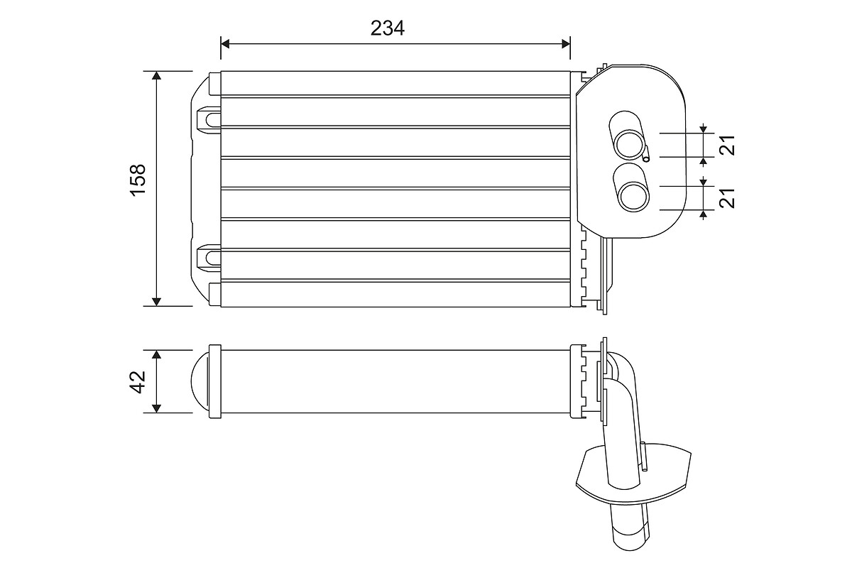 VALEO Varmeelement, kabinevarme 811518 for VW