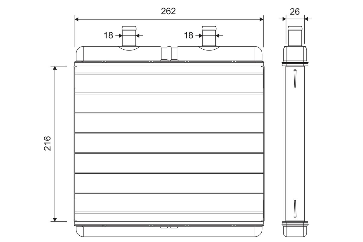 VALEO Varmeelement, kabinevarme 811631 for IVECO