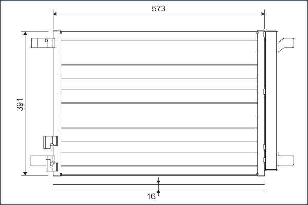 VALEO Kondensor, klimaanlæg 822635 for AUDI