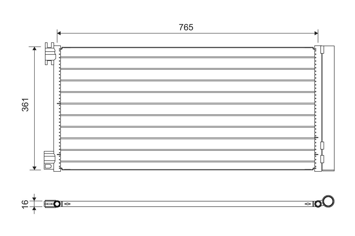 VALEO Kondensor, klimaanlæg 822637 for OPEL VAUXHALL FIAT NISSAN RENAULT