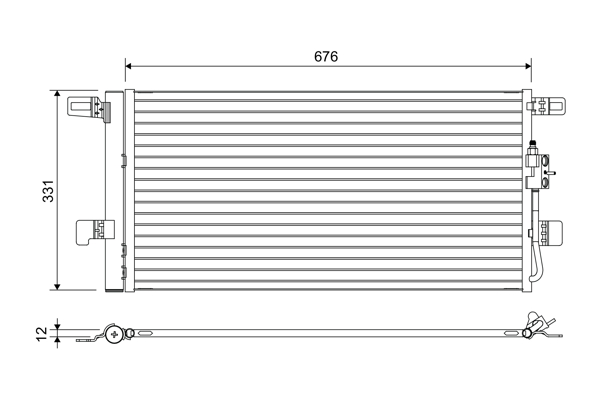 VALEO Kondensor, klimaanlæg 822648 for AUDI