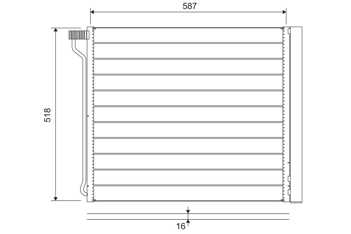 VALEO Kondensor, klimaanlæg 822649 for BMW